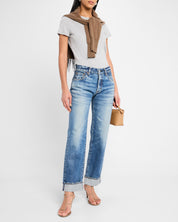 Moussy Vintage Aquebogue Straight Cuffed Jean