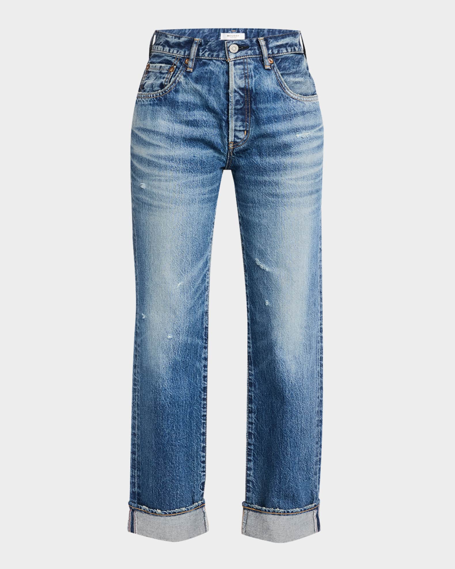 Moussy Vintage Aquebogue Straight Cuffed Jean