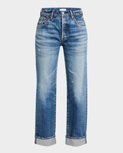 Moussy Vintage Aquebogue Straight Cuffed Jean