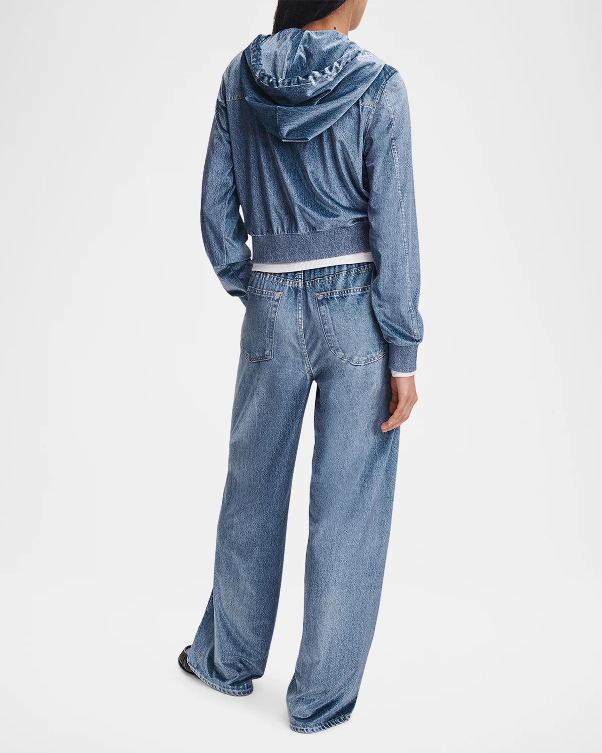 Rag & Bone Miramar Velvet Wide Leg Pull On Pant