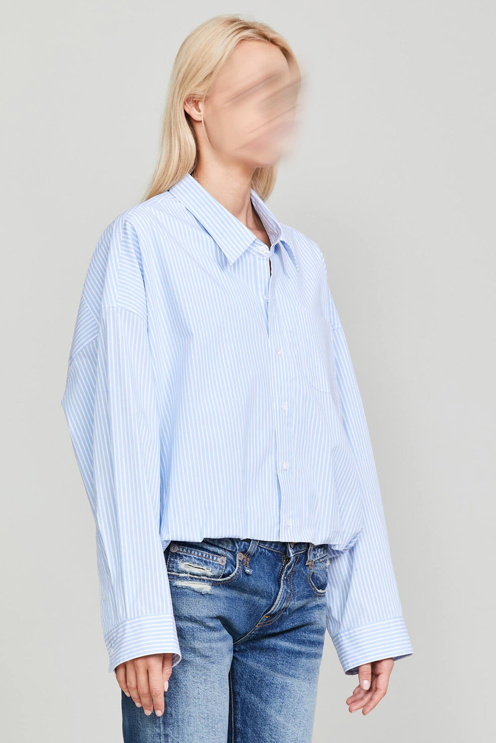 R13 Gathered Hem Shirt