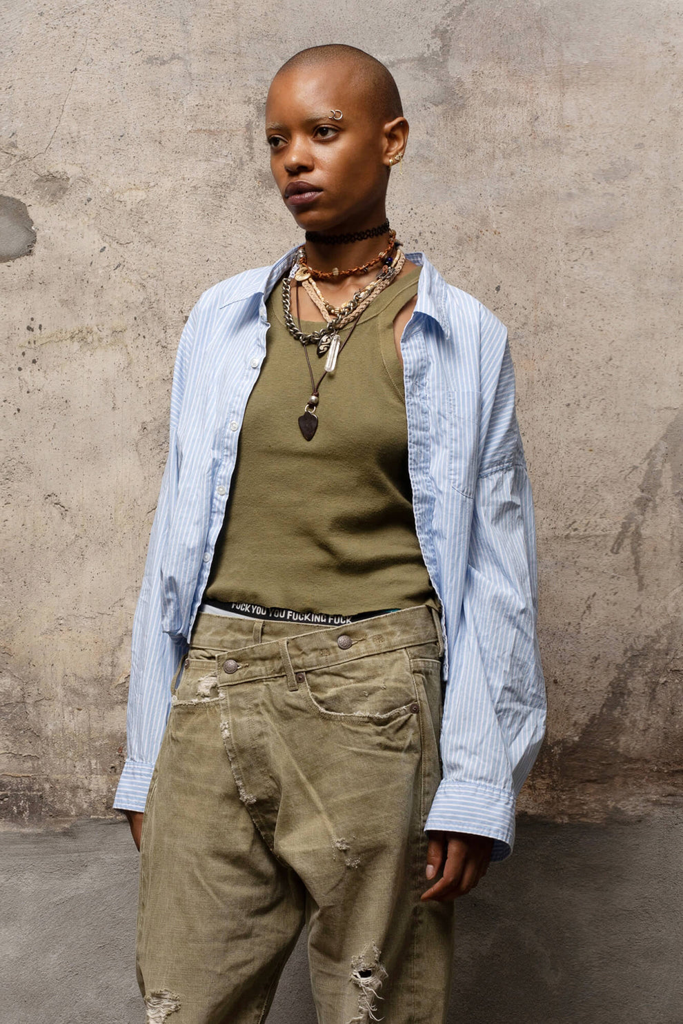 R13 Gathered Hem Shirt