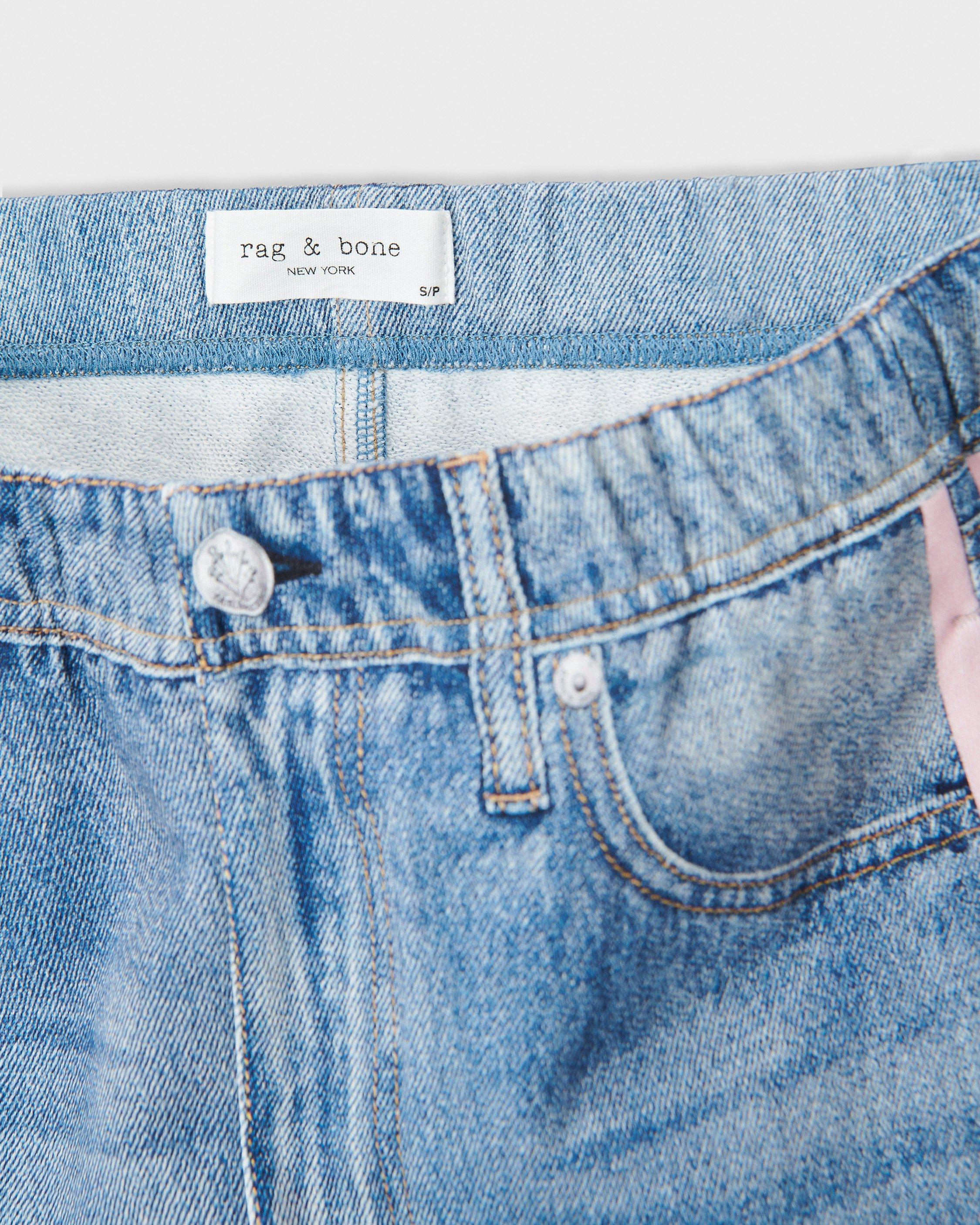 Rag & Bone Miramar Terry Track Pant Pull On in Pink Stripe