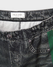 Rag & Bone Miramar Sport Stripe Track Pants - Washed Black/Green/White