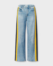 Rag & Bone Miramar Sport Stripe Track Pants - Valentina Navy Yellow