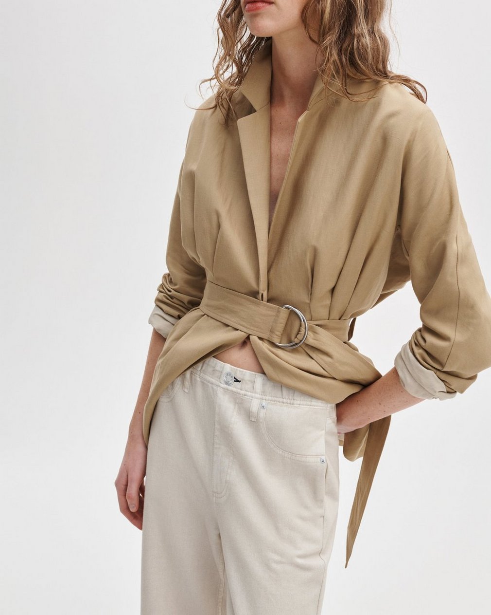 Rag & Bone Miramar Ankle Wide Pull On in Ecru