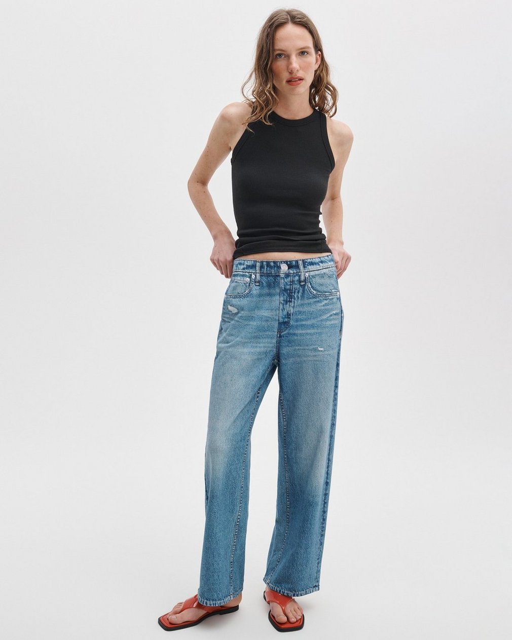 Rag & Bone Miramar Ankle Wide Pull On in Minetta