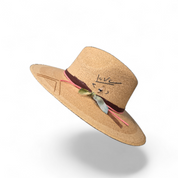 Un Pueblo Straw Hat -  Love/Crystal/Leather