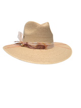 Un Pueblo Straw Hat -  Love/Turq/Crystal