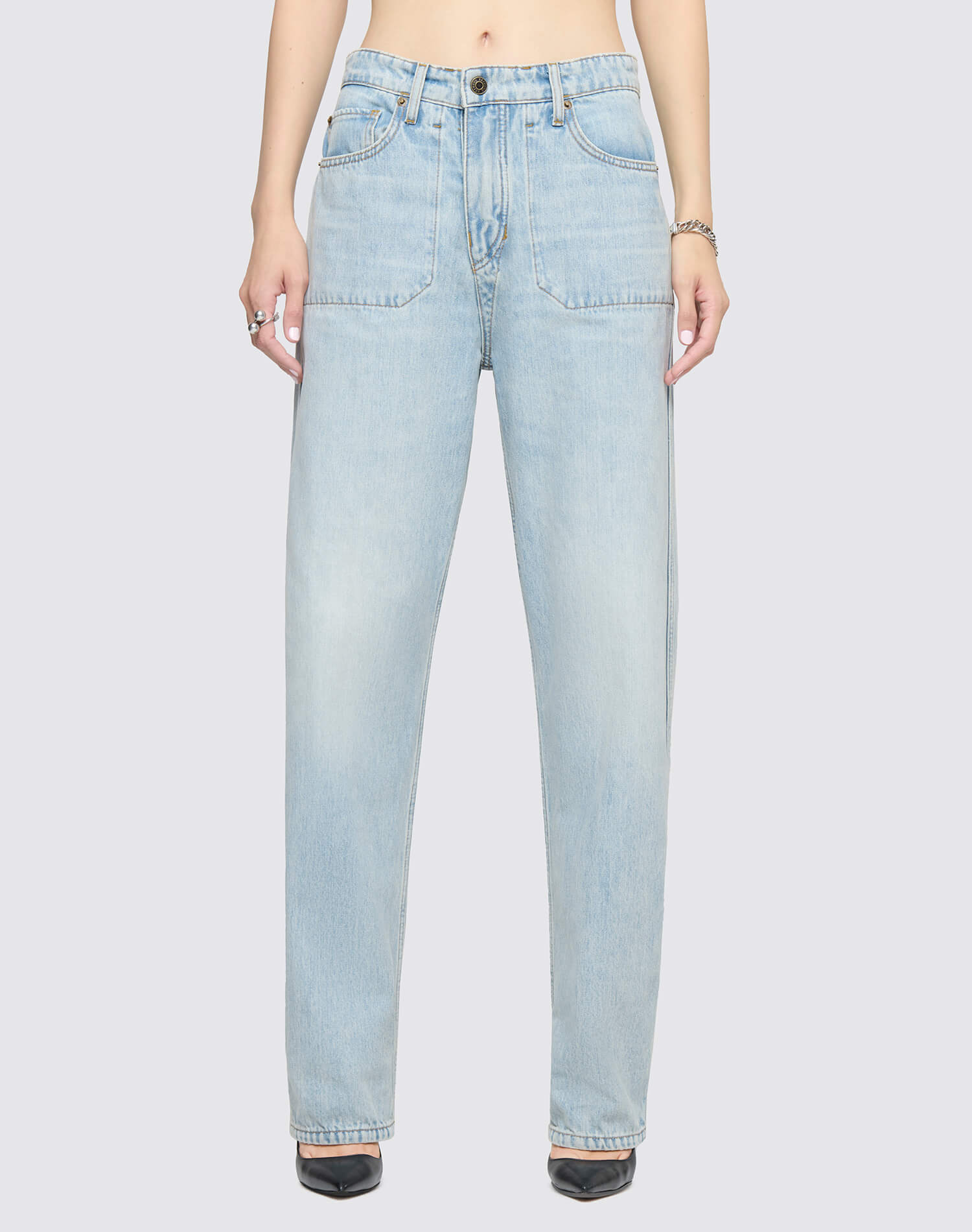 RE/DONE Rewind Jean in Love Letter Blue Floral