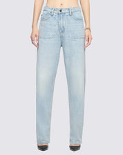RE/DONE Rewind Jean in Love Letter Blue Floral