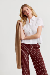 The Shirt Boxy Short Sleeve Cropped Shirt