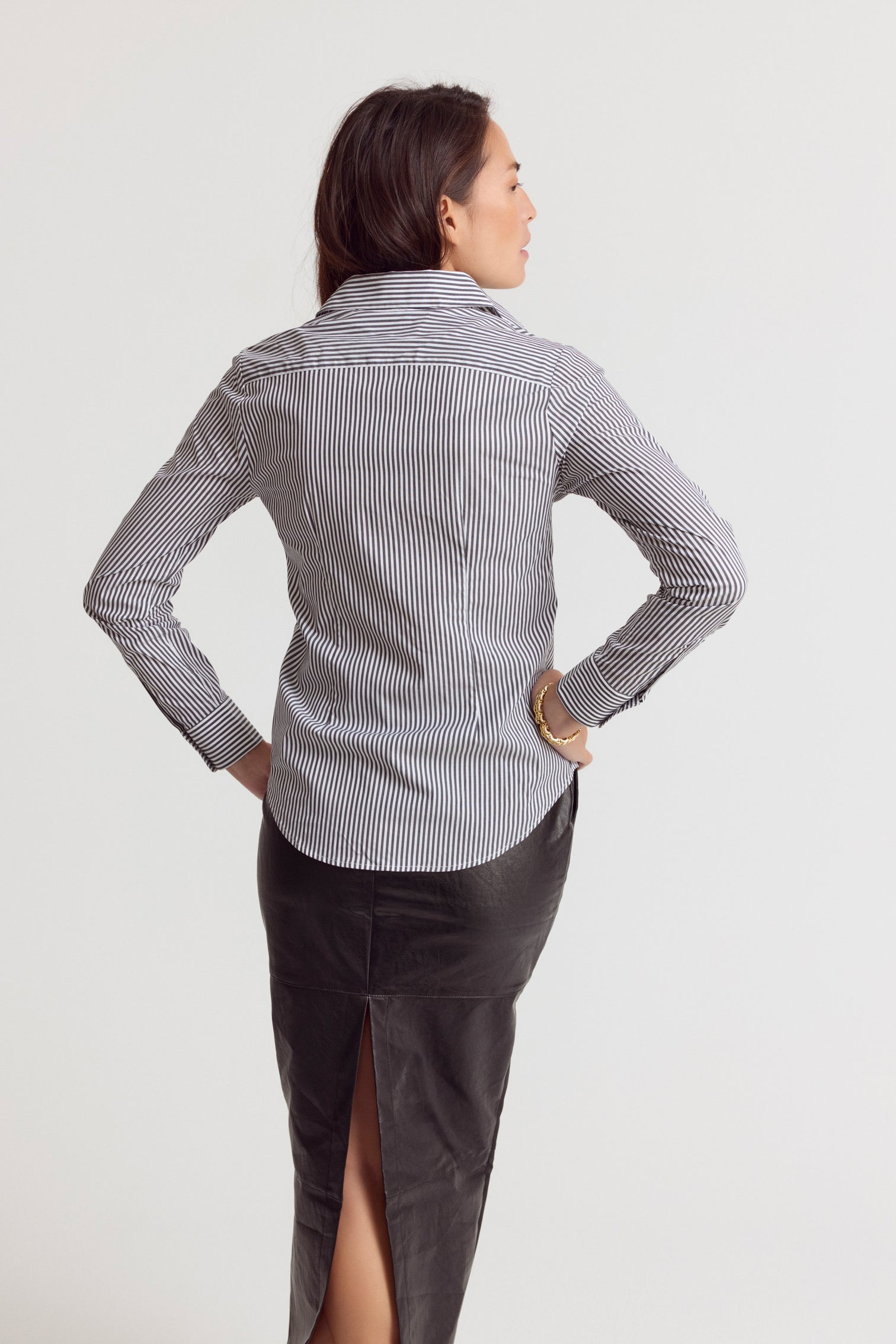 The Shirt The Icon Shirt - Gunmetal/White Stripe