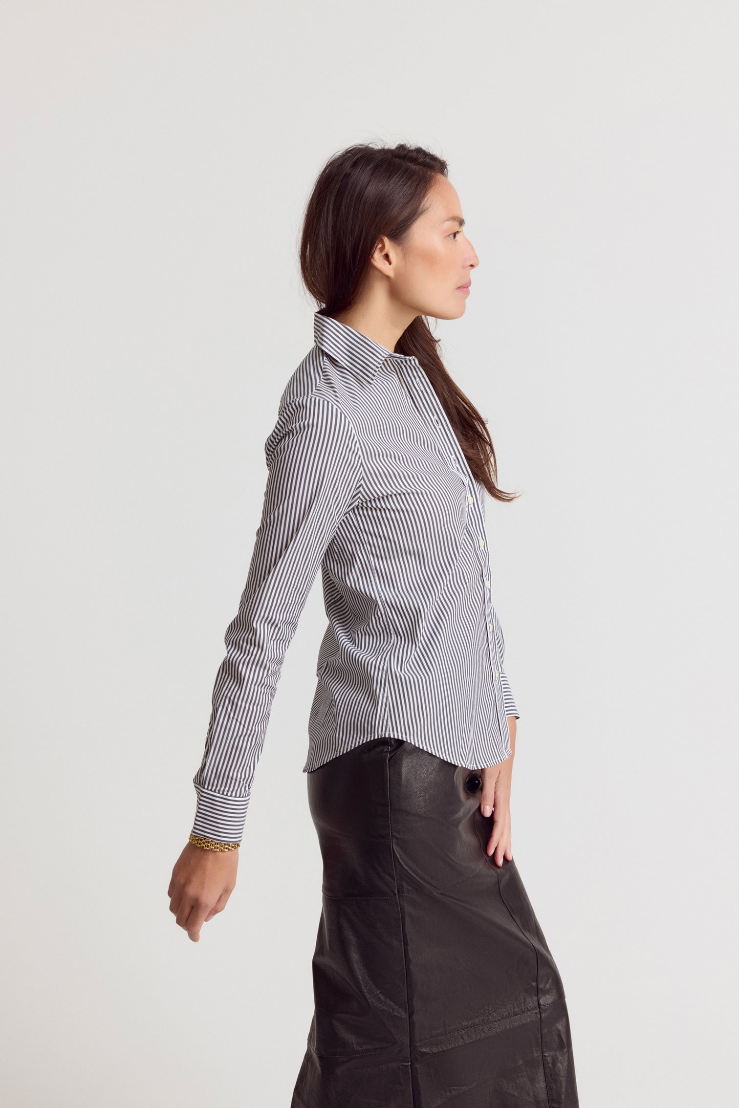 The Shirt The Icon Shirt - Gunmetal/White Stripe