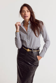 The Shirt The Icon Shirt - Gunmetal/White Stripe
