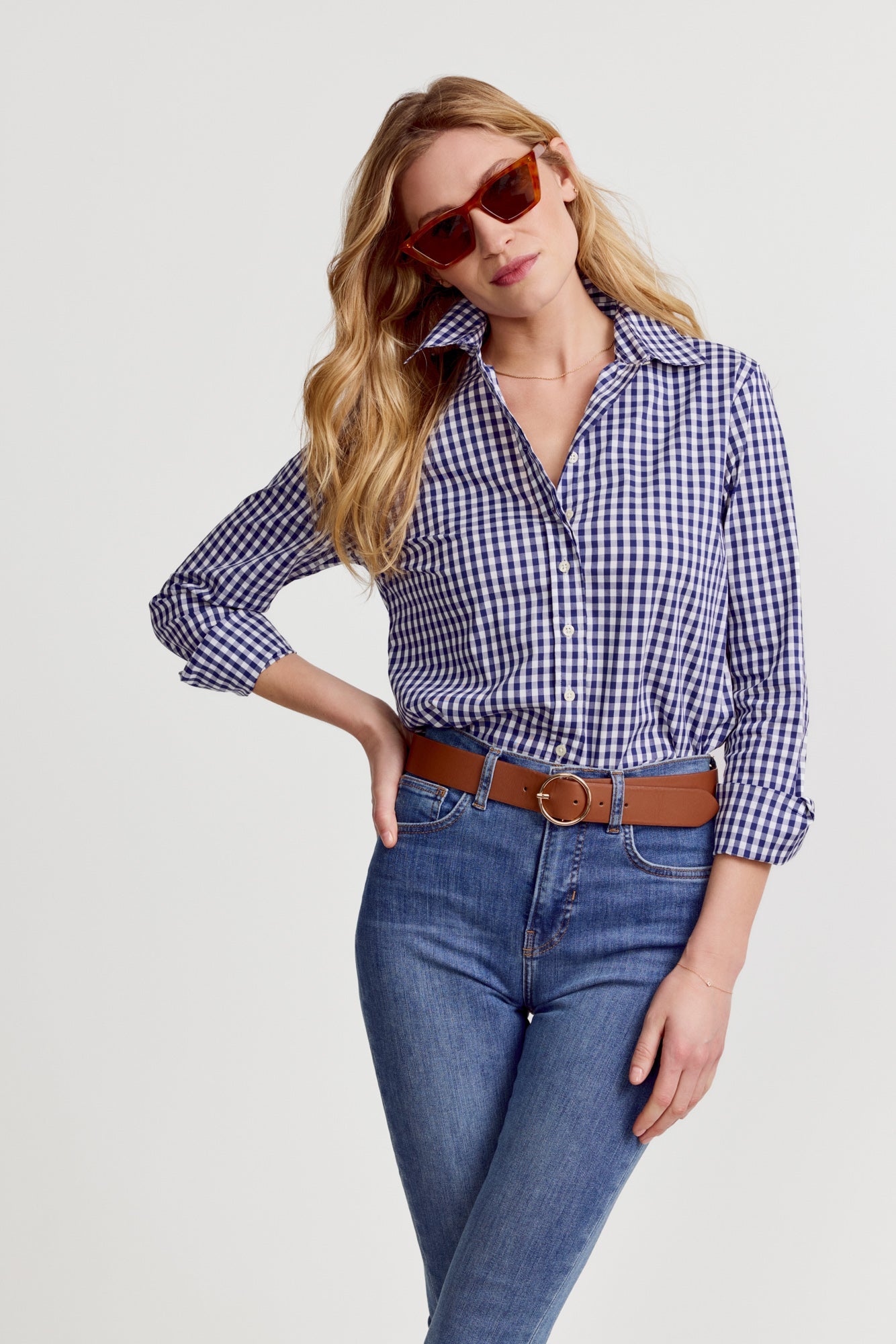 The Shirt The Icon Shirt - Navy Wide Check