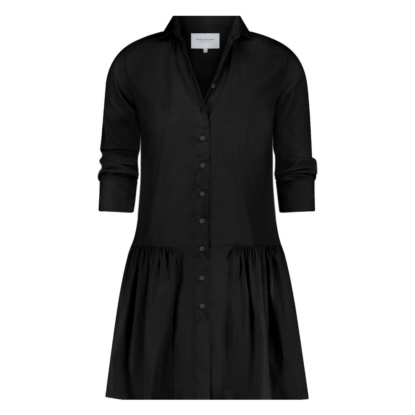 The Drop Waist Shirt Dress Blue / S The Drop Waist Shirt Dress Blue / S