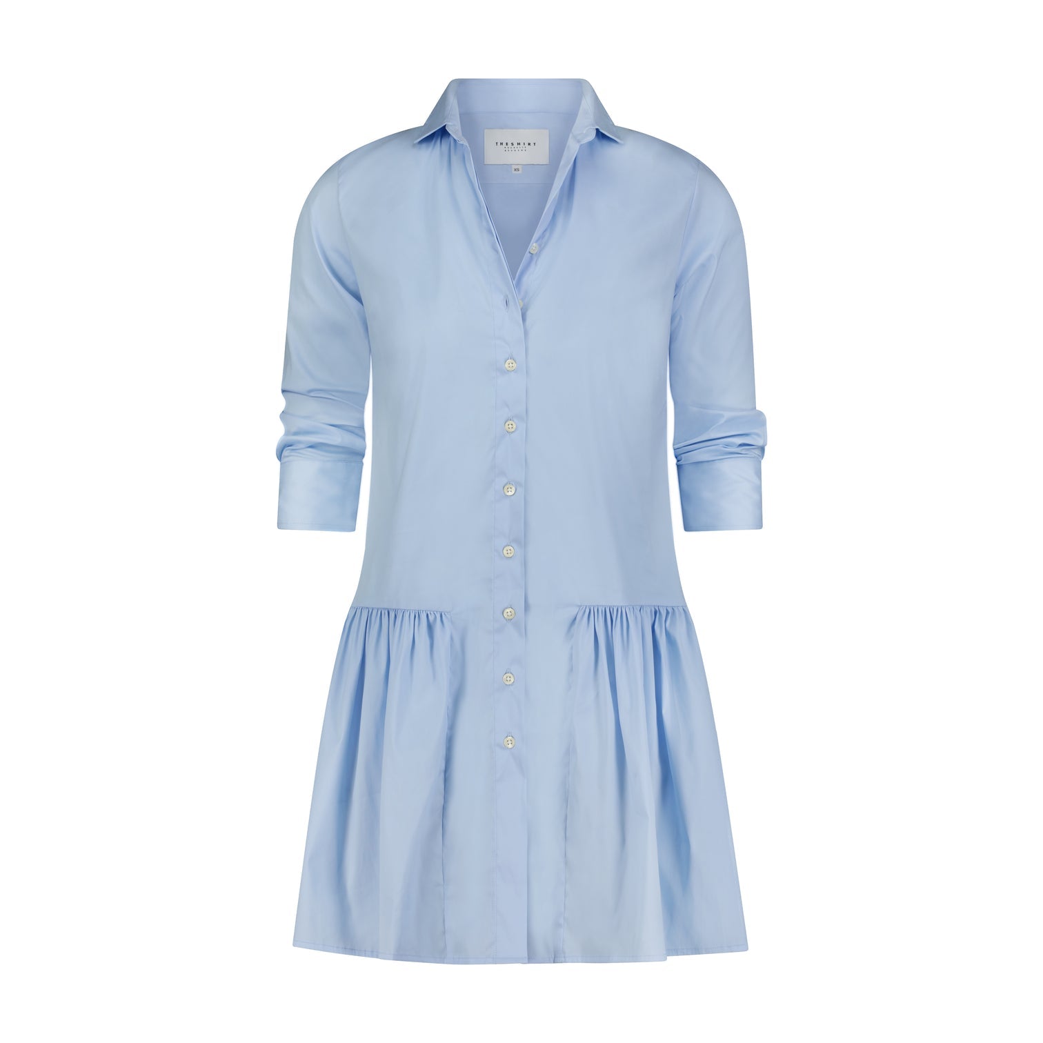 The Drop Waist Shirt Dress Blue / S The Drop Waist Shirt Dress Blue / S