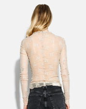 RE/DONE Lace Long Sleeve Top