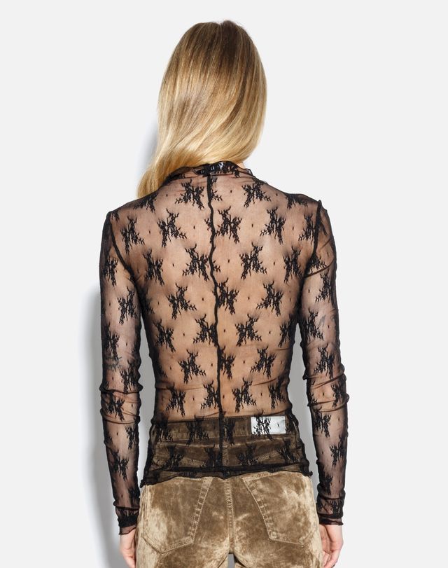 RE/DONE Lace Long Sleeve Top