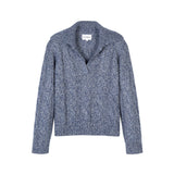 W. Cashmere Uri Cable Knit Polo Pullover