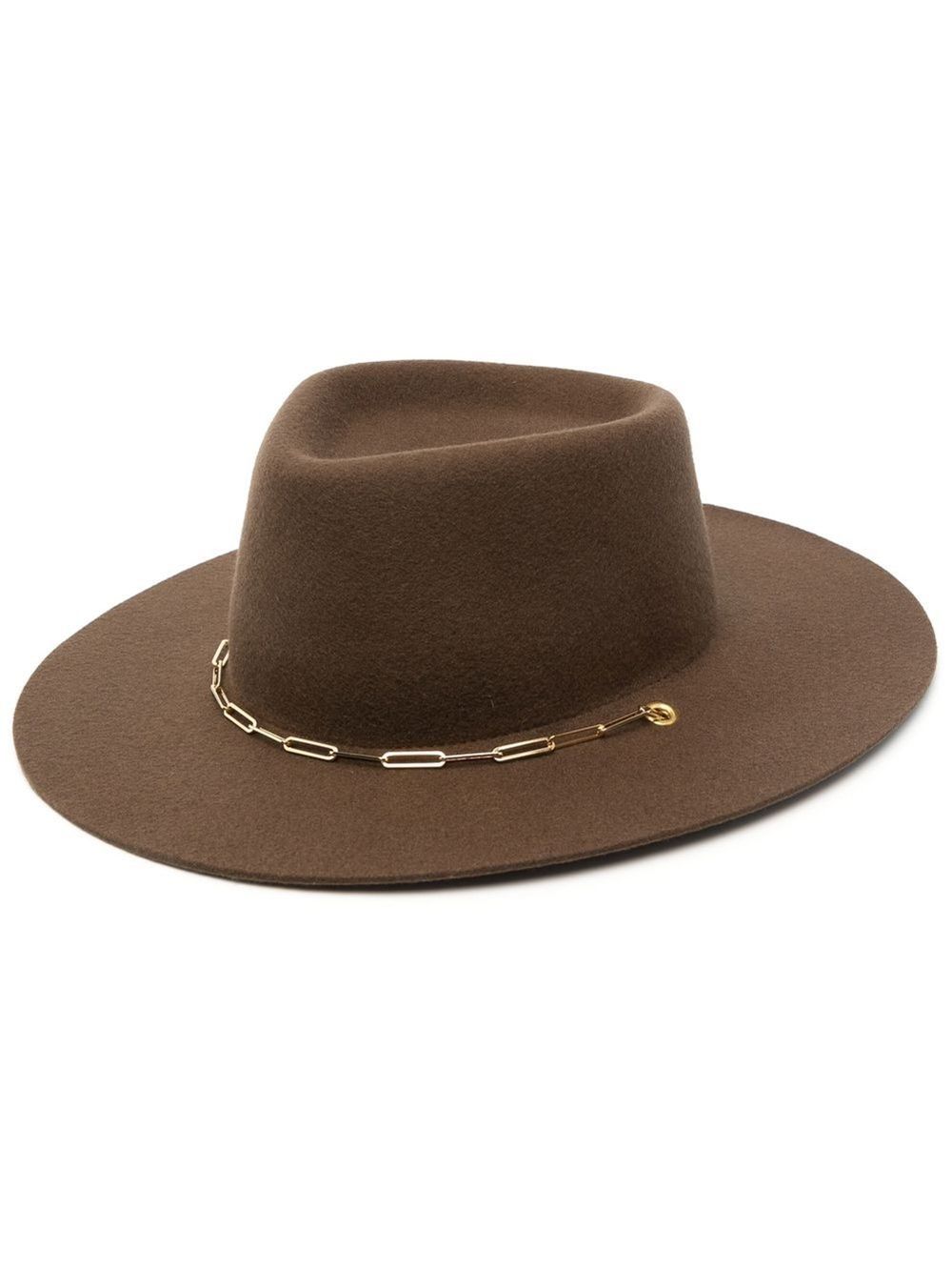 Van Palma Chain Detail Fedora Hat