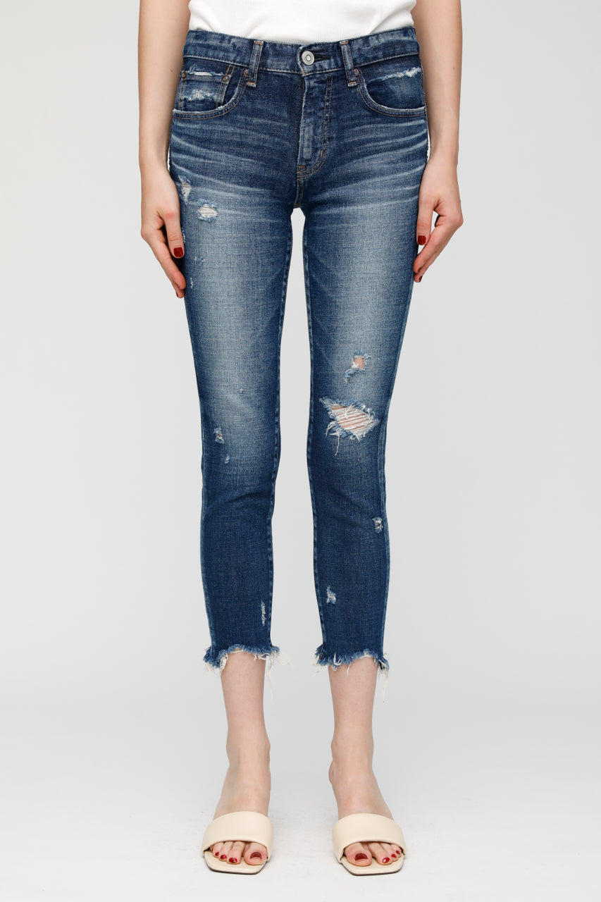 Moussy Vintage 2024 Pittsgrove Distressed Skinny Jeans Button Fly Jeans 28