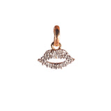 S.Row Designs Rose Gold Diamond Lips Charm