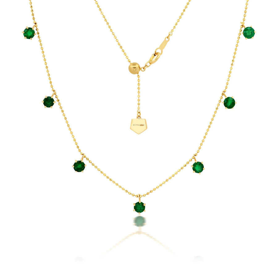 Graziela 2ct Emerald Floating Necklace