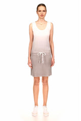 Majestic Cotton Terry Ombre Drawstring Tank Dress