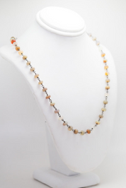 S.Row Designs Opal Necklace with Pave Diamond Clasp