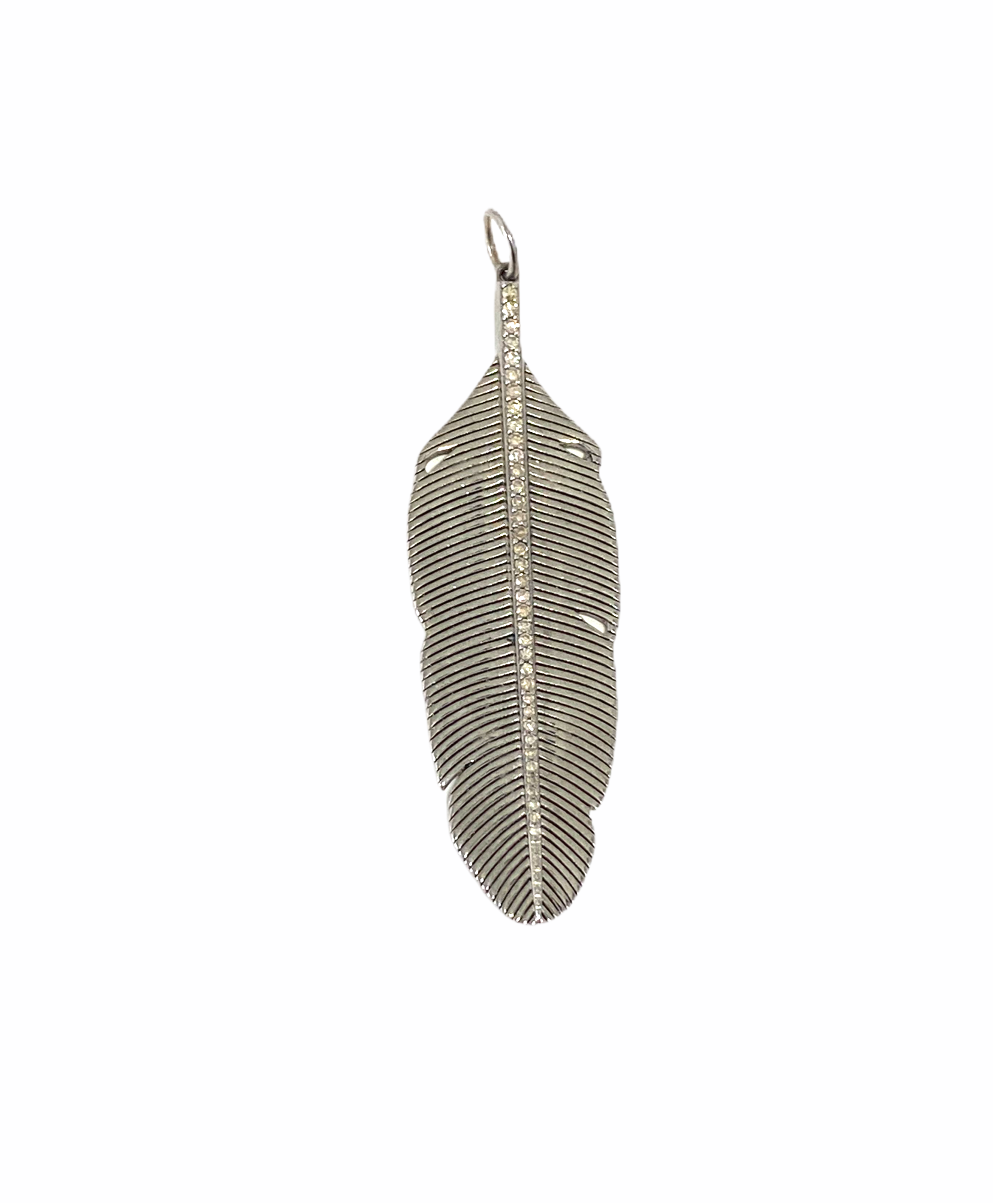 S.Row Designs Sterling Silver Feather Pendant