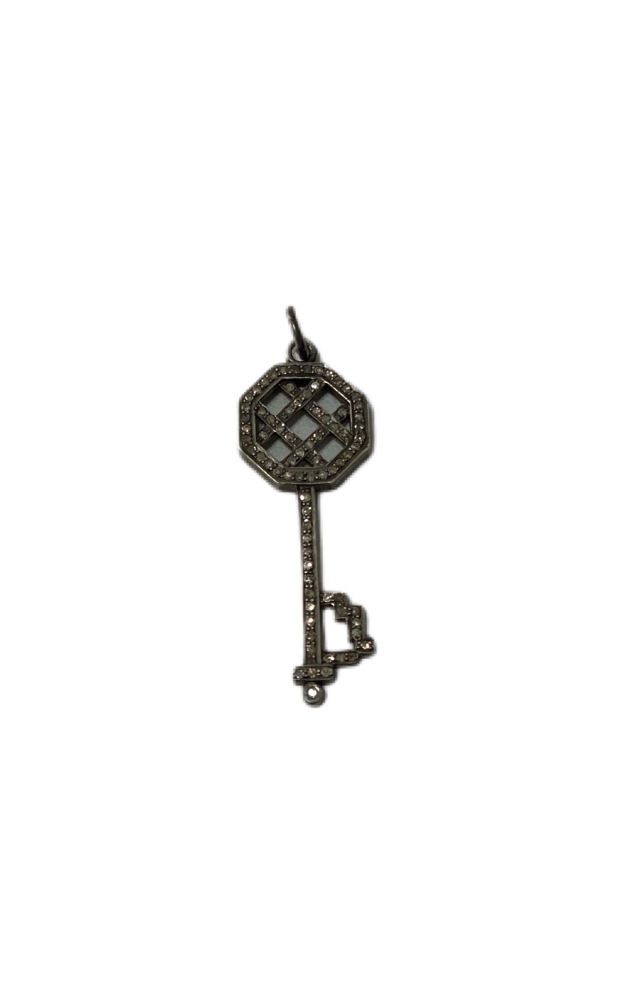 S.Row Designs Pave Diamond Key pendant