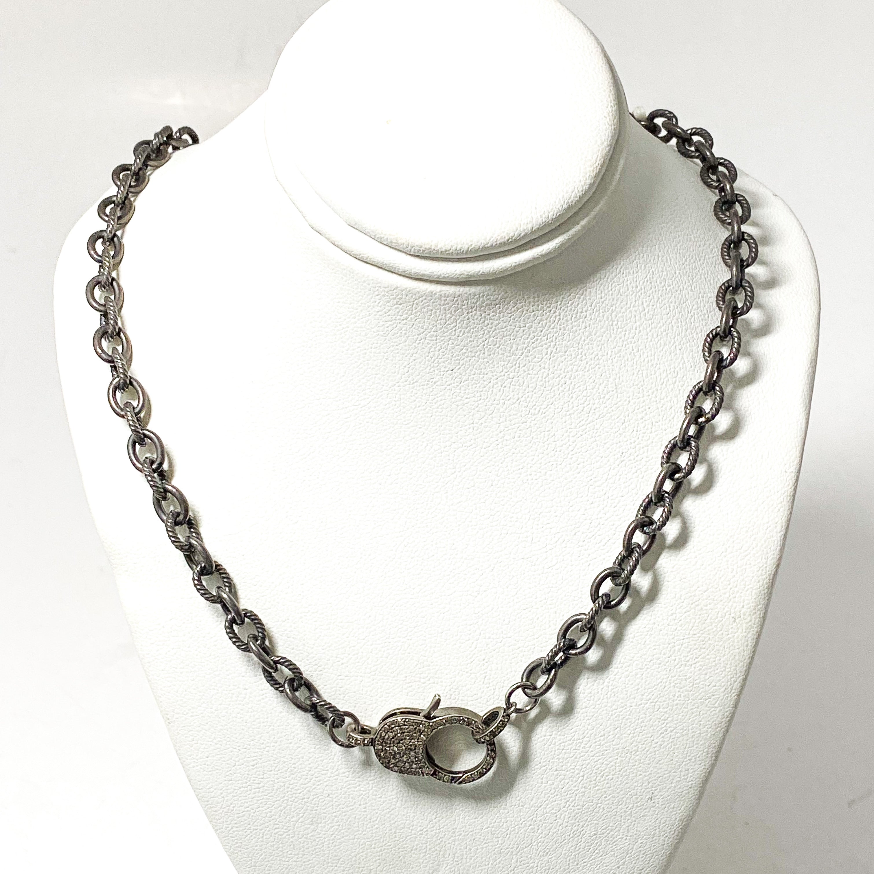 S.Row Designs Sterling Silver Chain with Diamond Claw Clasp