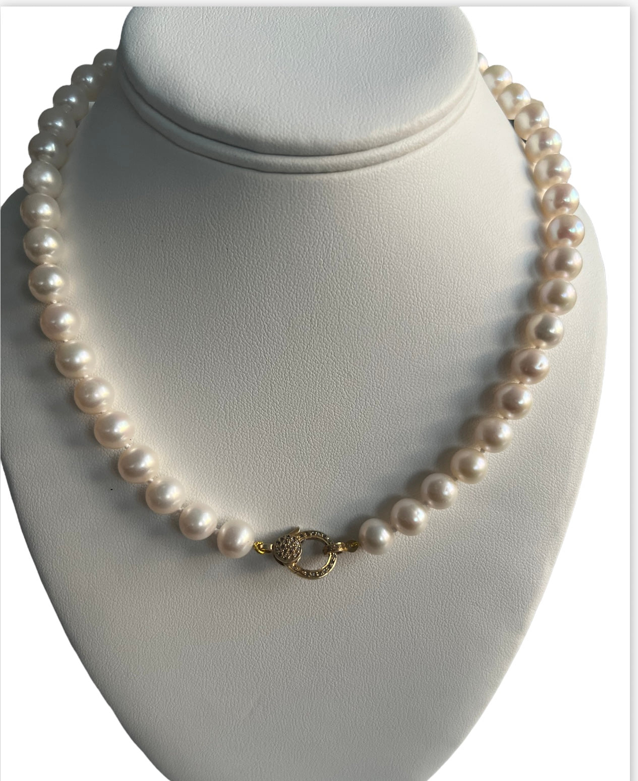 S.Row Designs Freshwater Pearl Necklace with Diamond Claw