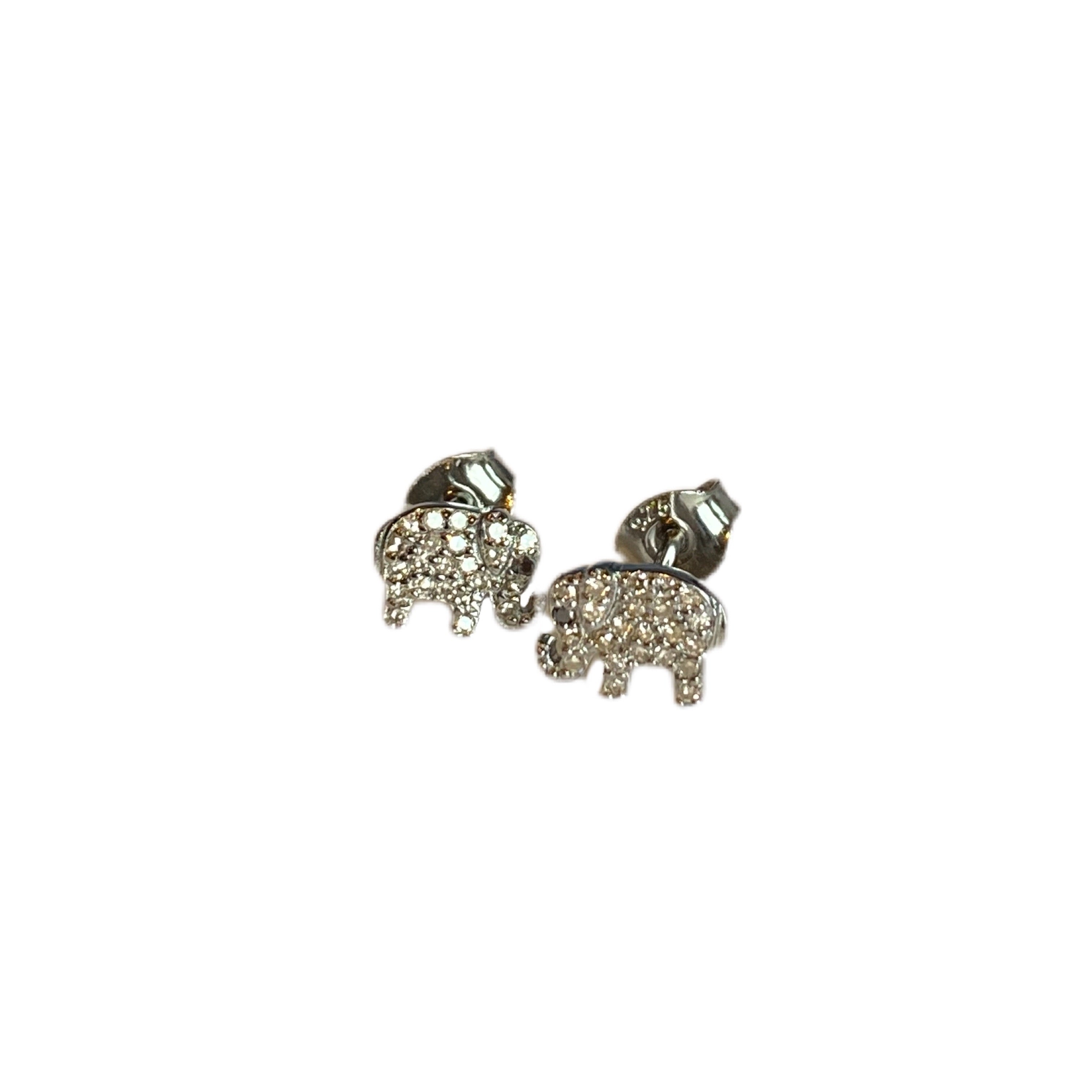 S.Row Designs Diamond Small Elephant Earrings