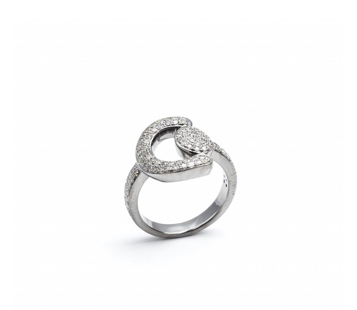 S.Row Designs Pave Diamond Horsebit Ring