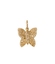 S. Row Designs Gold Diamond Butterfly Pendant