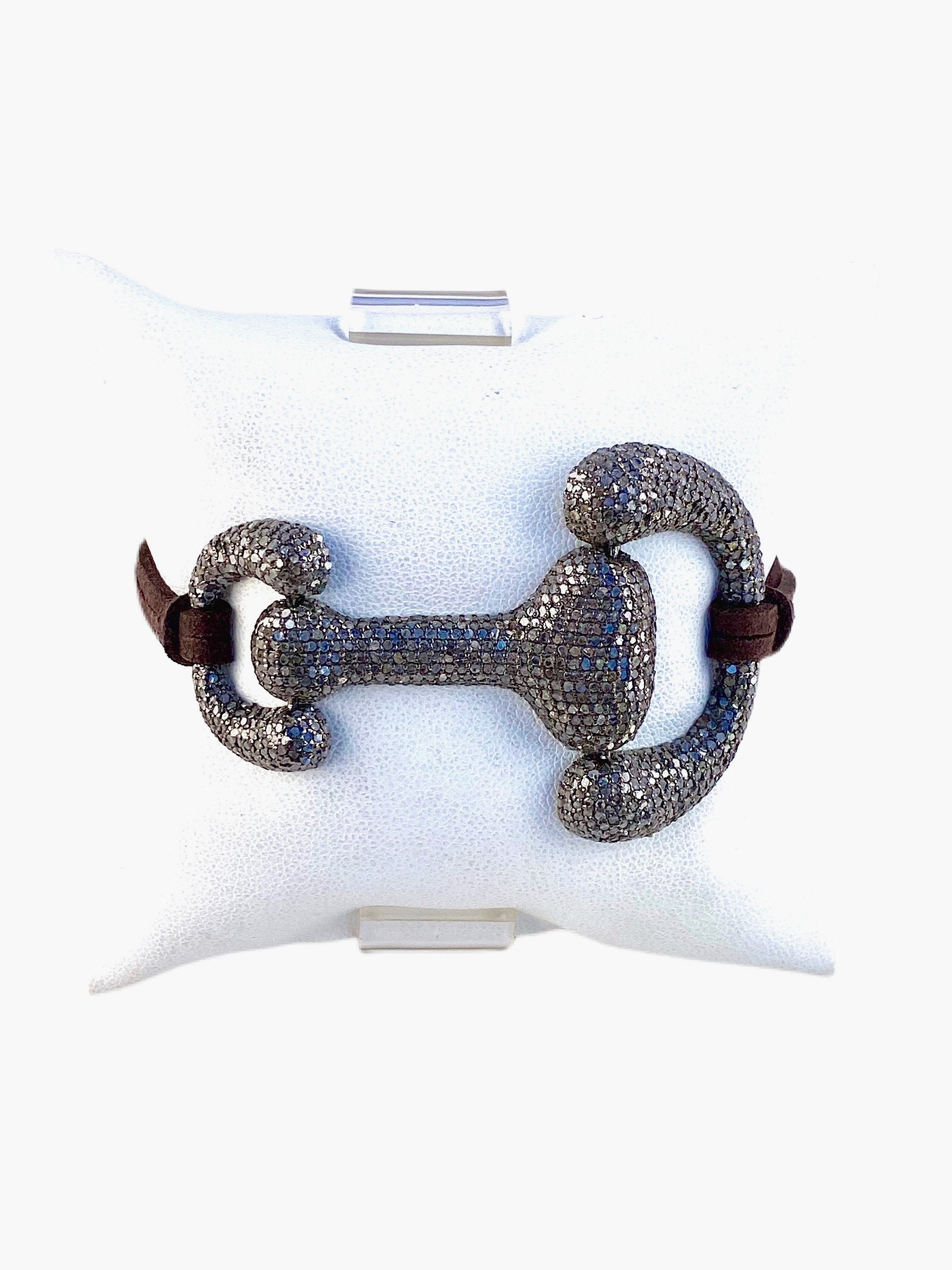 S.Row Designs Diamond Bit Bracelet on Suede Slide