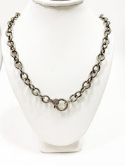 S.Row Designs Pave Diamond Clasp Necklace