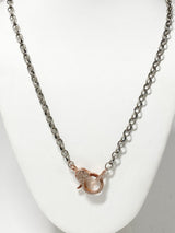 S.Row Designs Pave Diamond Small Claw Clasp Necklace